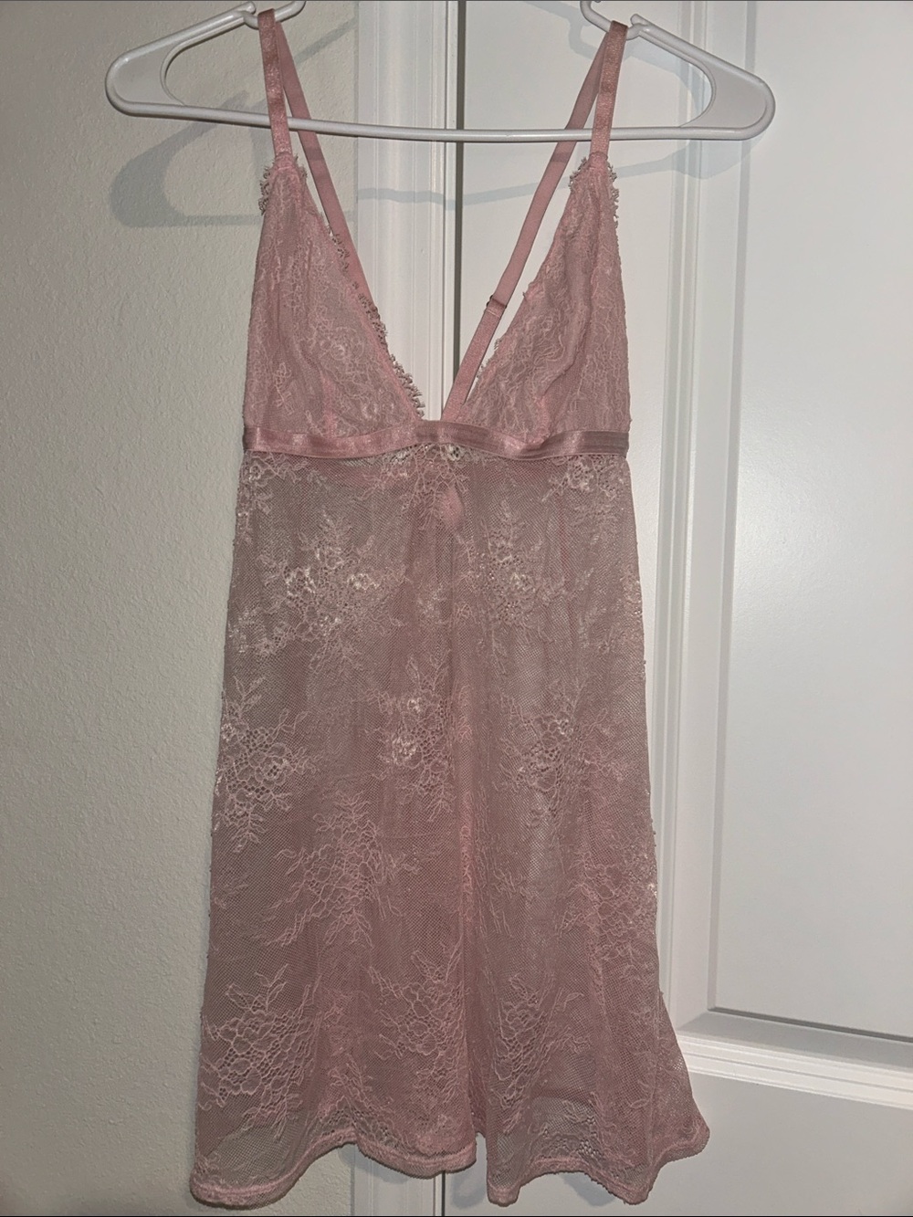 Auden Blush Lingerie Lace V-Neck Chemise Slip